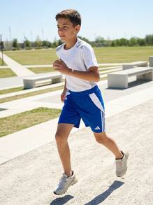 Adidas Tween Boys Shorts Durable Lightweight Versatile Training Casual Running IR9366 - Blue - View 7