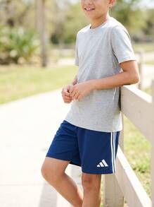 Adidas Tween Boys Shorts Moisture-Wicking Durable Lightweight Running Beach Sports JN7173 - Navy Blue - View 7