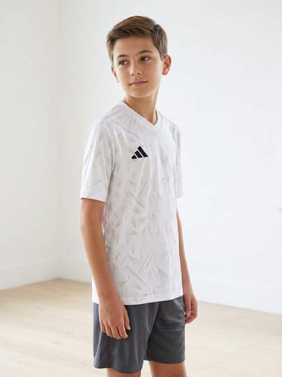 Adidas Tween Boys Shirts Quick-Dry Skin-Friendly Stretchy Weekend Training Casual JN6983