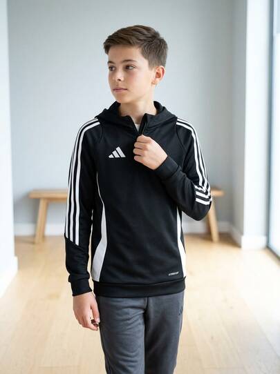 Adidas Tween Boys Sweatshirts Skin-Friendly Stretchy Soft Outdoor Travel Sports IJ9960