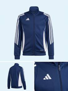 Adidas Tween Boys Sweatshirts Skin-Friendly Stretchy Soft Outdoor Travel Sports IR7501 - Navy Blue - View 3