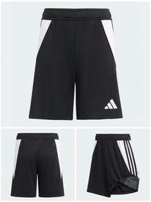 Adidas Tween Boys Shorts Soft Quick-Dry Moisture-Wicking Outdoor Training Casual IR9368 - Black - View 5