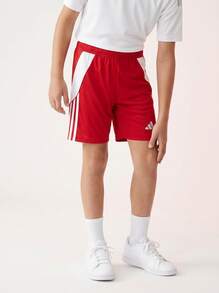 Adidas Tween Boys Shorts Quick-Dry Moisture-Wicking Durable Gym Daily Outdoor IR9367 - Red - View 1