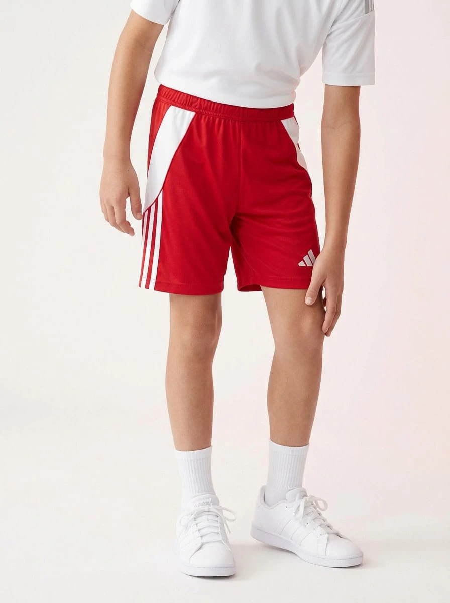 Adidas Tween Boys Shorts Quick-Dry Moisture-Wicking Durable Gym Daily Outdoor IR9367 - Red - View 1