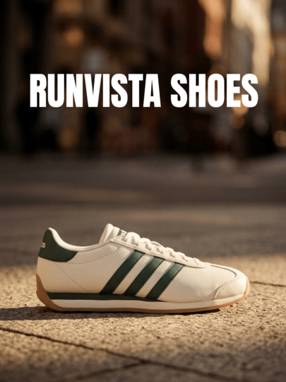 Adidas Runvista Men's Casual Athletic Shoes Rubber Outsole Lightweight Snug Fit Daily Shopping Casual White HQ2319