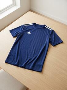 Adidas Tween Boys Shirts Soft Durable Comfortable School Gym Daily JJ4163 - Navy Blue White - View 2