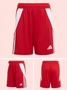 Adidas Tween Boys Shorts Quick-Dry Moisture-Wicking Durable Gym Daily Outdoor IR9367 - Red - View 4