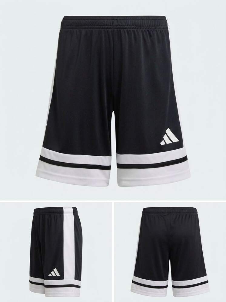 Adidas Tween Boys Shorts Durable Lightweight Versatile Running Beach Sports JJ2417 - Black White - View 4