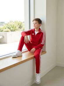 Adidas Tween Boys Sweatshirts Quick-Dry Skin-Friendly Stretchy School Gym Daily IR9361 - Röd - Visa 6
