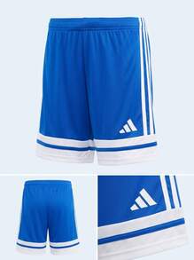 Adidas Tween Boys Shorts Elastic Waist Breathable Soft Training Casual Running JJ2419 - Blue White - View 3