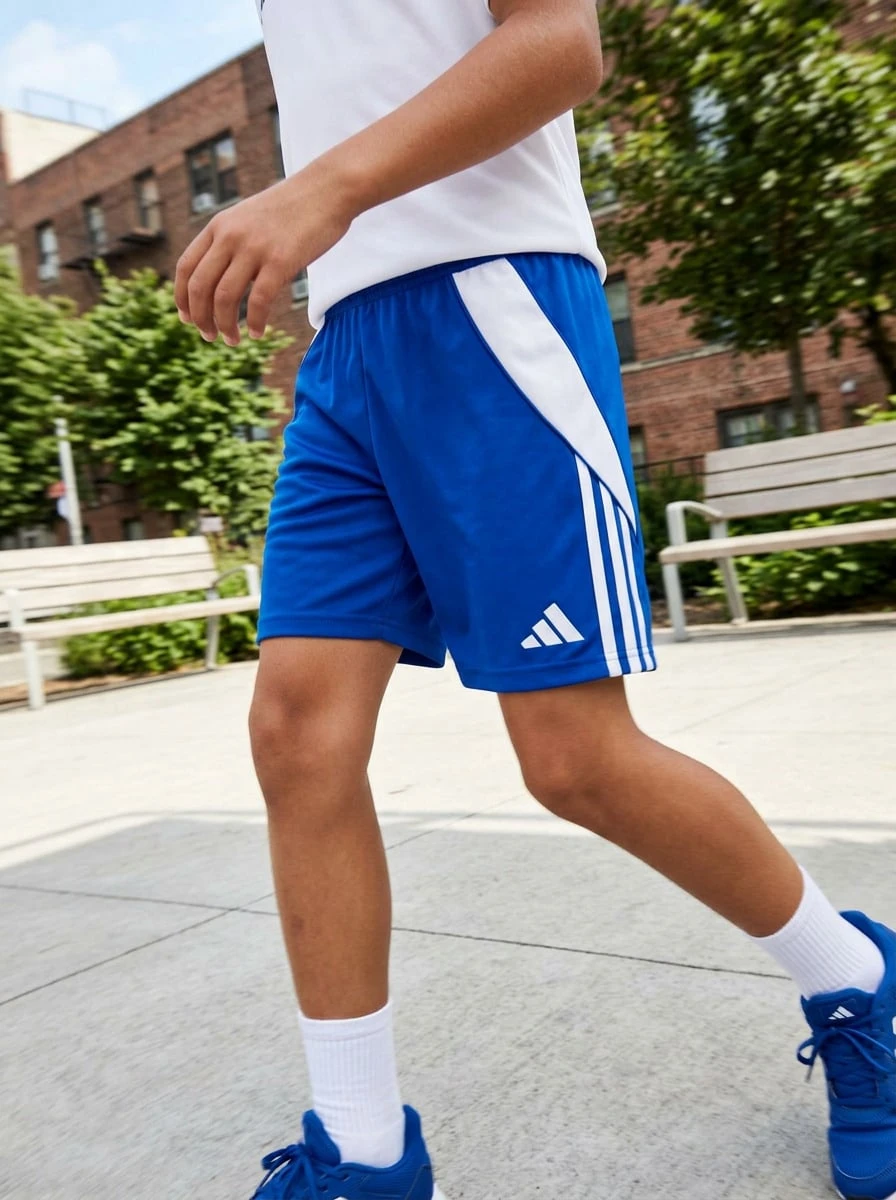 Adidas Tween Boys Shorts Durable Lightweight Versatile Training Casual Running IR9366 - Blue - View 1