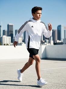 Adidas Tween Boys Sweatshirts Durable Comfortable Versatile Weekend Training Casual IM8799 - White - View 1
