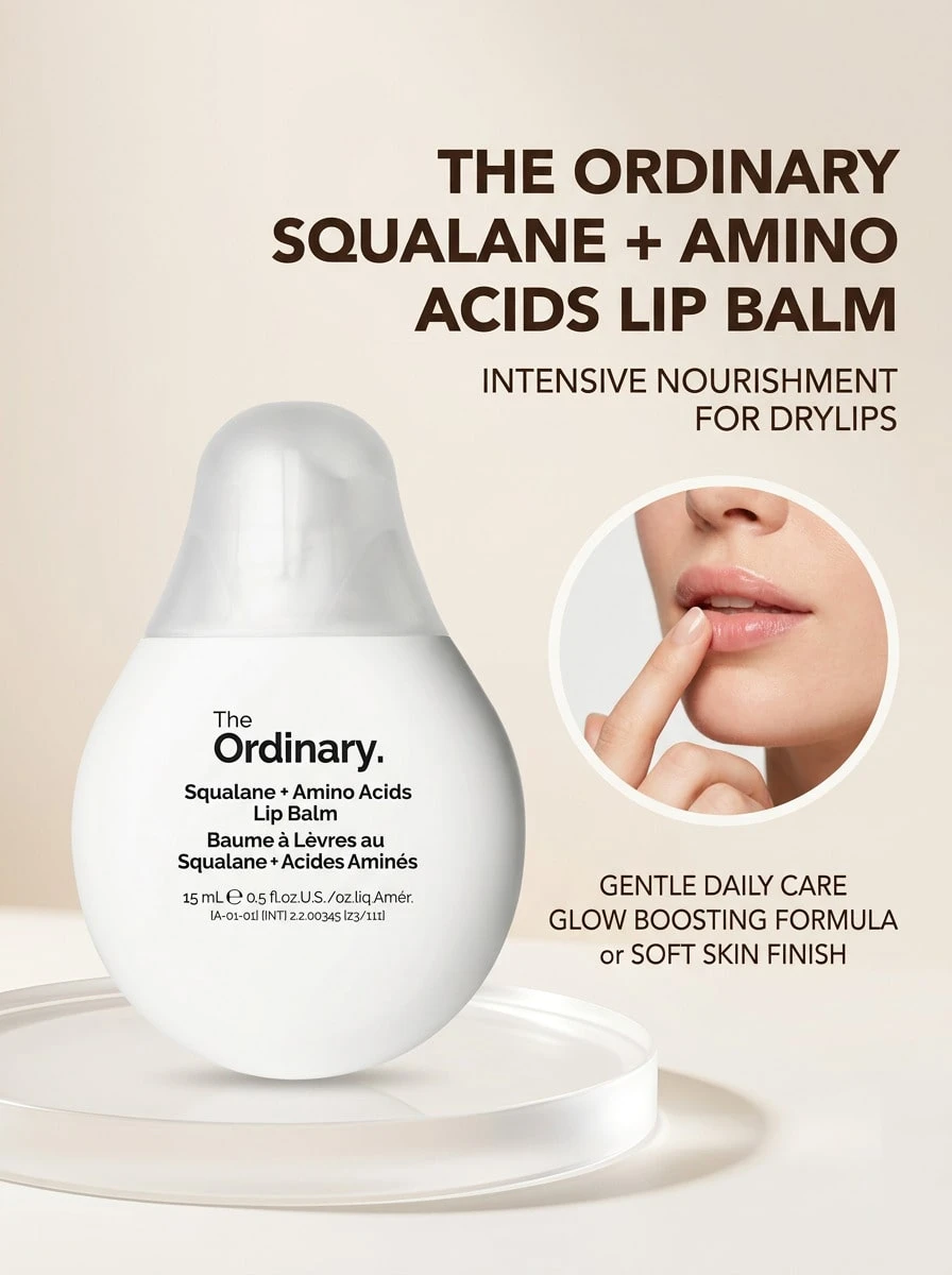 The Ordinary Squalane + Amino Acids Lip Balm 15 Ml - White - View 1