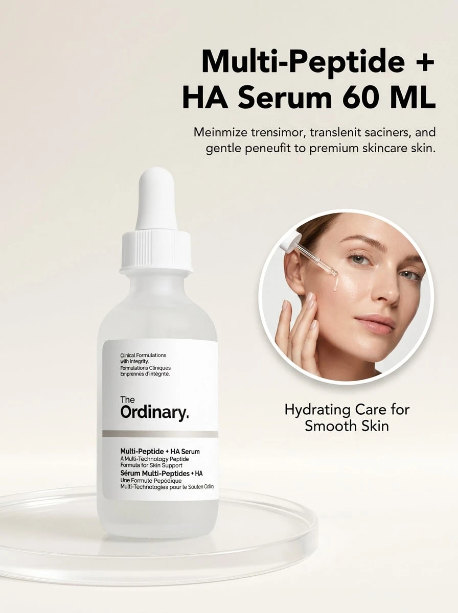 The Ordinary سيروم متعدد الببتيد + حمض الهيالورونيك من ذا اورديناري، 60 مل - أبيض/رائحة - مشاهدة 1