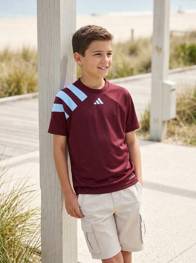 Adidas Tween Boys Shirts Classic Fit Quick-Dry Skin-Friendly School Gym Daily IT5651