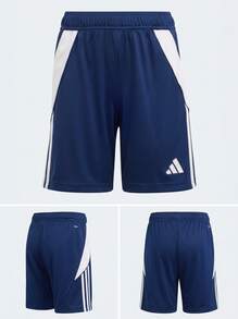 Adidas شورتات أولاد مراهقين خفيفة الوزن متعددة الاستخدامات مريحة للتدريب في الهواء الطلق والاستخدام اليومي IR9369 - أزرق بحري - مشاهدة 4