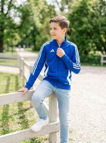 Adidas Tween Boys Sweatshirts Classic Fit Quick-Dry Skin-Friendly Travel Sports Home IR9509 - Blue - View 6