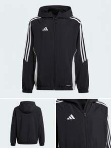Adidas Tween Girls Jackets Premium Comfortable Waterproof Training Commuting Hiking IM8798 - Black - View 4