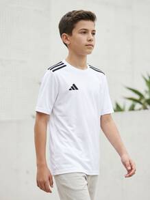 Adidas Tween Boys Shirts Breathable Classic Fit Quick-Dry Daily Weekend Training JJ4169 - Vitt - Visa 1