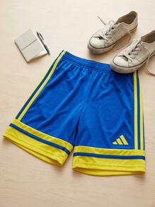Adidas شورتات أولاد مراهقين قابلة للتنفس ناعمة سريعة الجفاف للشاطئ والرياضة وعطلة نهاية الأسبوع JN5412 - الأزرق - مشاهدة 2