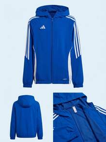 Adidas بلوزات رياضية للأولاد المراهقين خفيفة الوزن سهلة التنسيق ماصة للرطوبة للمنزل والمدرسة والصالة الرياضية IM8794 - رمادي - مشاهدة 5