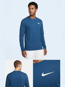 Nike Men Sports Tees & Tanks Soft Durable Comfortable Daily Weekend Training AR5193-476 - Blue - View 5