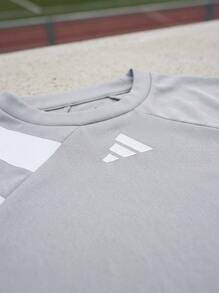 Adidas Tween Girls T-Shirts Versatile Lightweight Easy To Match School Gym Daily IK5774 - Grey - View 5