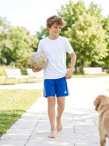 Adidas Tween Boys Shorts Durable Lightweight Versatile Training Casual Running IR9366 - Blue - View 3