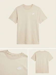 Nike تي شيرتات وقمصان رياضية للرجال ناعمة ومتينة ومريحة للسفر والرياضة والمنزل AR4997-229 - بيج - مشاهدة 4
