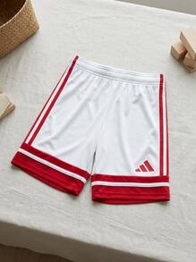 Adidas Tween Boys Shorts Soft Quick-Dry Moisture-Wicking Daily Outdoor Training JJ2424 - White Red - View 2