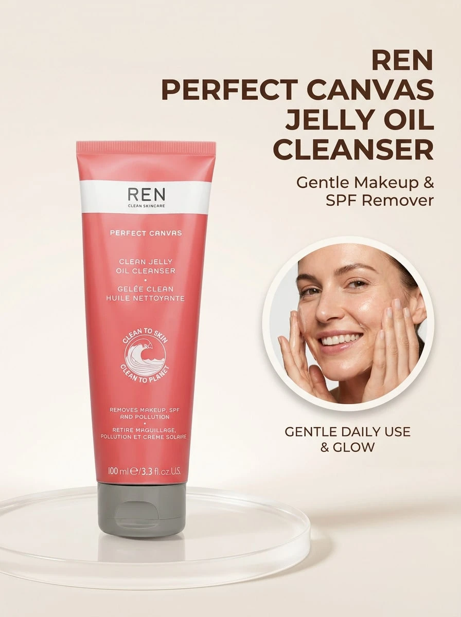 REN Clean Skincare Perfect Canvas Clean Jelly Oil Cleanser 100 Ml - White - View 1