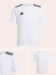 Adidas Tween Boys Shirts Breathable Classic Fit Quick-Dry Daily Weekend Training JJ4169 - Vitt - Visa 5