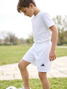 Adidas Tween Boys Shorts Durable Lightweight Versatile Casual Running Beach JJ2423 - White - View 6