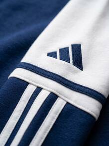 Adidas Tween Girls Sweatshirts Quick-Dry Skin-Friendly Stretchy Training Casual Outdoor JD4804 - Navy Blue White - View 4
