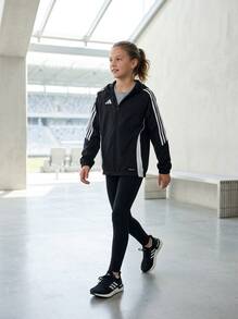 Adidas Tween Girls Jackets Premium Comfortable Waterproof Training Commuting Hiking IM8798 - Black - View 3