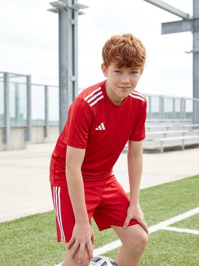 Adidas Tween Boys Shirts Quick-Dry Skin-Friendly Stretchy Gym Daily Weekend JJ4168