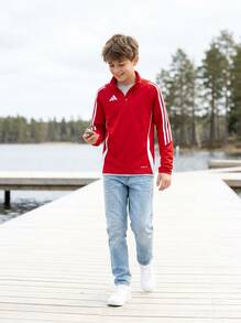 Adidas Tween Boys Sweatshirts Quick-Dry Skin-Friendly Stretchy School Gym Daily IR9361 - Röd - Visa 5