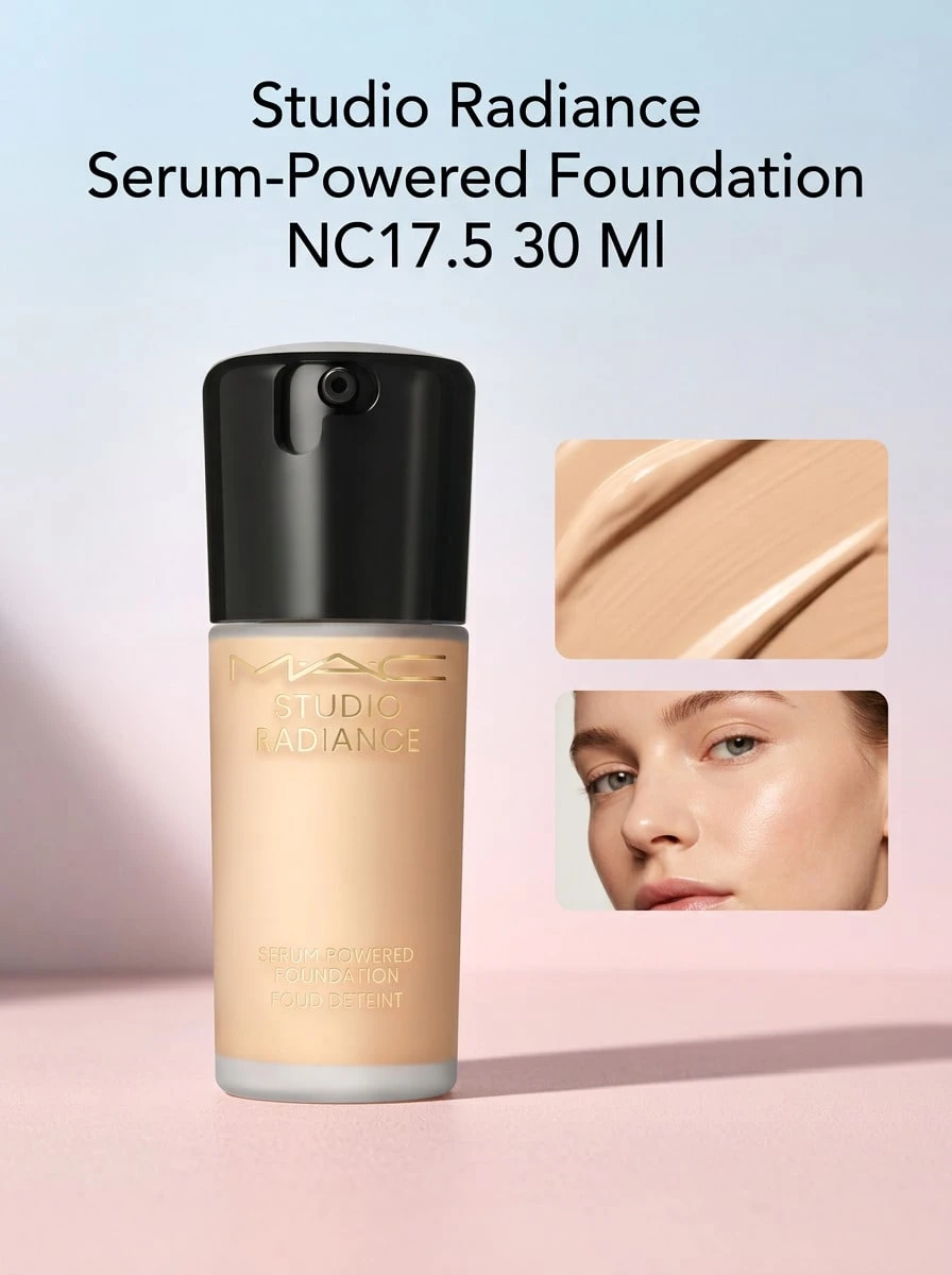 MAC أساس مزود بسيروم الإشعاع من ماك بحجم 30 مل، لون NC17.5 - 02 Light Beige - مشاهدة 1