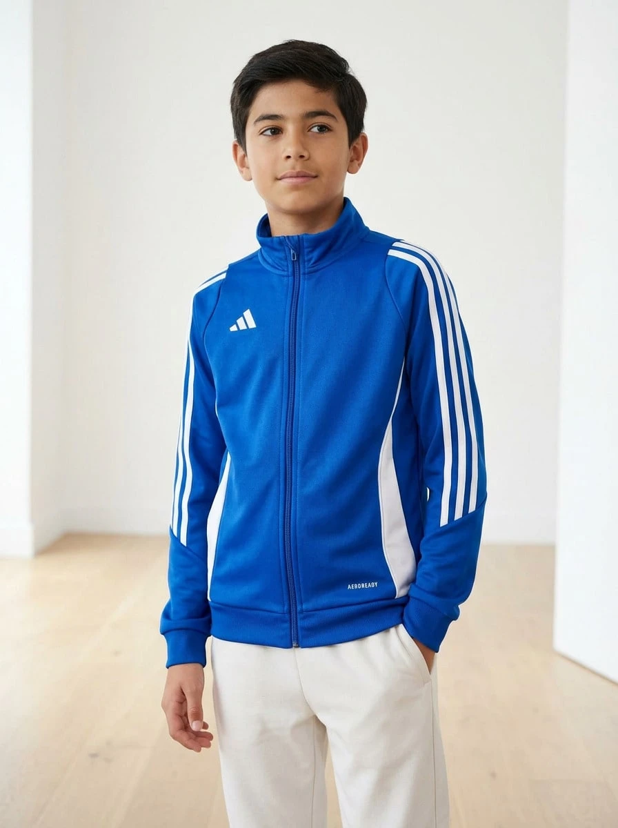 Adidas Tween Boys Sweatshirts Classic Fit Quick-Dry Skin-Friendly Travel Sports Home IR9509 - Blue - View 1