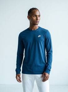 Nike Men Sports Tees & Tanks Soft Durable Comfortable Daily Weekend Training AR5193-476 - Blue - View 1