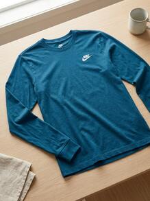 Nike Men Sports Tees & Tanks Soft Durable Comfortable Daily Weekend Training AR5193-476 - Blue - View 2