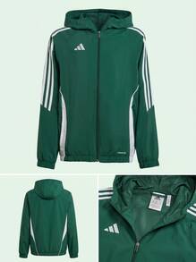 Adidas كنزات رياضية للأولاد المراهقين صديقة للبشرة مرنة وناعمة للمنزل والمدرسة IM8796 - أخضر - مشاهدة 5