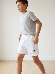 Adidas Tween Boys Shorts Durable Lightweight Versatile Casual Running Beach JJ2423 - White - View 1