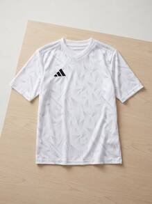 Adidas Tween Boys Shirts Quick-Dry Skin-Friendly Stretchy Weekend Training Casual JN6983 - White - View 2