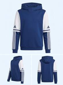 Adidas Tween Girls Sweatshirts Quick-Dry Skin-Friendly Stretchy Training Casual Outdoor JD4804 - Navy Blue White - View 3