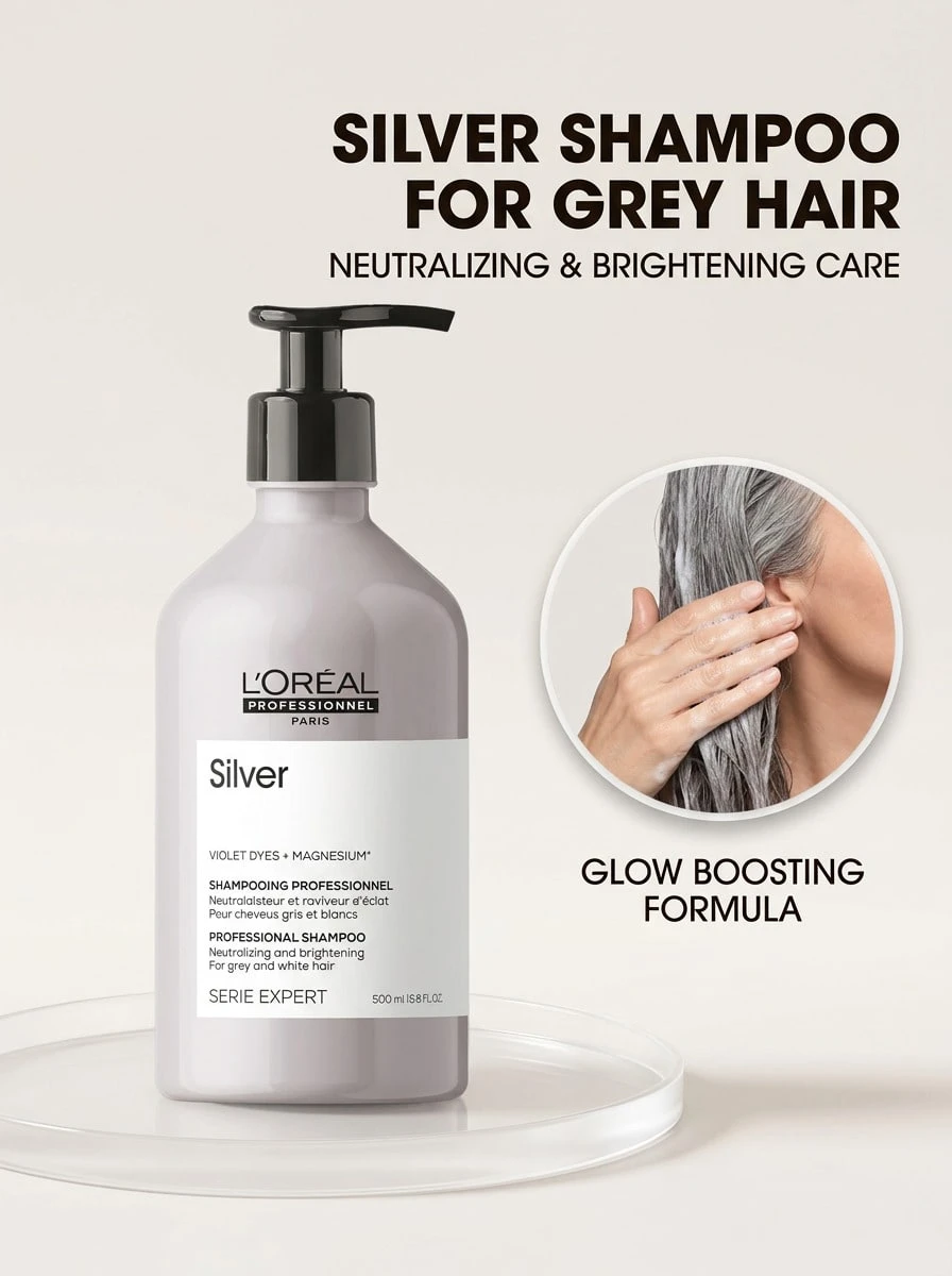 L'Oréal Professionnel Serie Expert Silver Shampoo 500 Ml - Silver - View 1