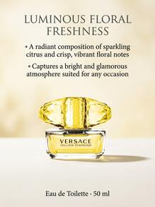 Versace عطر إيدي تواليت بنكهة الماس الأصفر 50 مل - رسم الزهر - مشاهدة 3