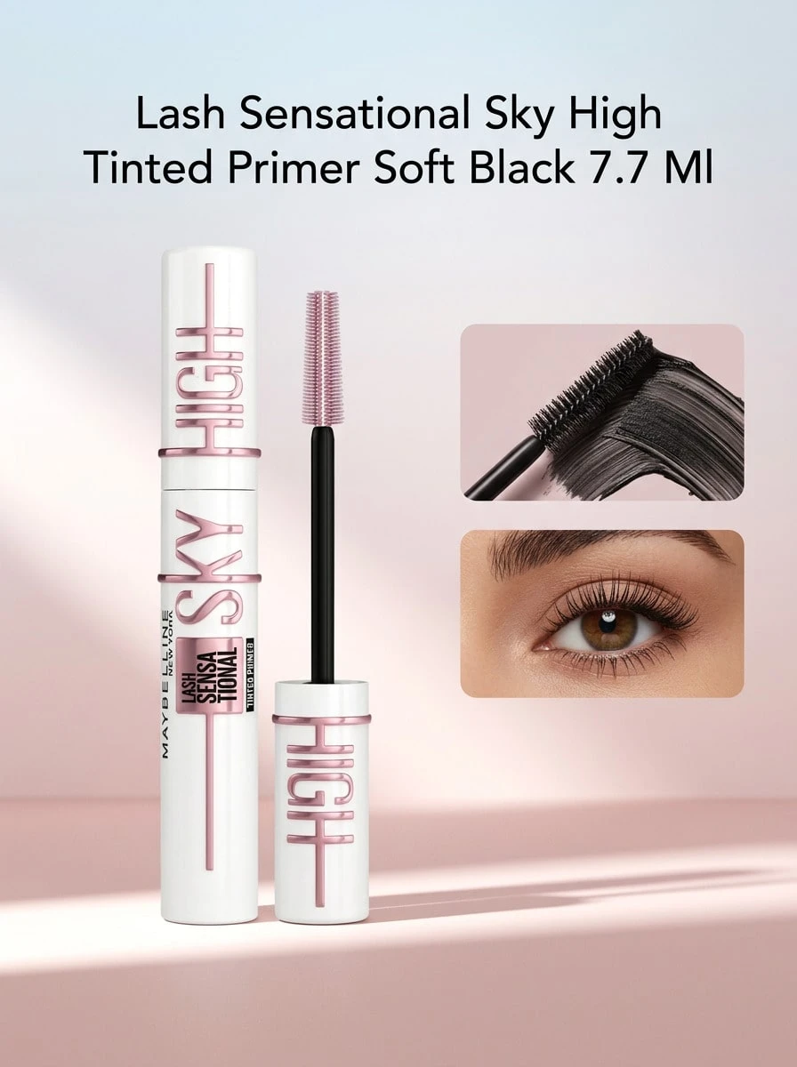 Maybelline مُحَسِّن رموش سماوي عالي اللون أسود ناعم 7.7 مل - برايمر رقم - مشاهدة 1