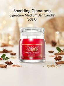 Yankee Candle Sparkling Cinnamon Signature Medium Jar Candle 368 G - Sparkling Cinnamon - View 1