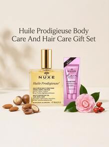 Nuxe مجموعة هدايا العناية بالجسم والشعر Huile Prodigieuse - أبيض - مشاهدة 3